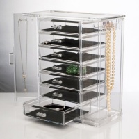 Deluxe 7-Drawer Acrylic Jewelry Chest with Necklace Keeper Deluxe 7-Drawer Acrylic Jewelry Chest with Necklace Keeper