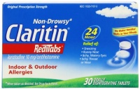 Claritin RediTabs 24 Hour Allergy, Non-Drowsy, Loratadine Orally Disintegrating Tablets , 30-Tablets Claritin RediTabs 24 Hour Allergy, Non-Drowsy, Loratadine Orally Disintegrating Tablets , 30-Tablets