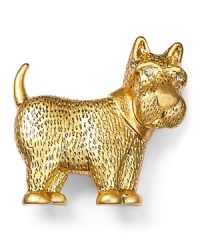 A perfect partner for plaids. This Carolee Scotty dog pin is crafted in gold, designed to mark the brand's 40-year anniversary. A perfect partner for plaids. This Carolee Scotty dog pin is crafted in gold, designed to mark the brand's 40-year anniversary.