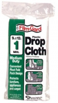 Berry Plastics Corp HS001 1.0 Mil Medium Duty Plastic Drop Cloth - 9' x 12' Berry Plastics Corp HS001 1.0 Mil Medium Duty Plastic Drop Cloth - 9' x 12'