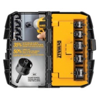 DEWALT D1800IR5 5 pc Impact Hole Saw Set (Includes 3/4-Inch, 7/8-Inch, qty. 2- 1 1/8-Inch, 1 3/8-Inch) DEWALT D1800IR5 5 pc Impact Hole Saw Set (Includes 3/4-Inch, 7/8-Inch, qty. 2- 1 1/8-Inch, 1 3/8-Inch)