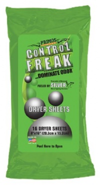Primos Hunting Control Freak Scent Eliminating Dryer Sheet (Pack of 16) Primos Hunting Control Freak Scent Eliminating Dryer Sheet (Pack of 16)