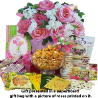 Art of Appreciation Gift Baskets Blooming Gift Bag of Tea, Sweets and Treats Art of Appreciation Gift Baskets Blooming Gift Bag of Tea, Sweets and Treats