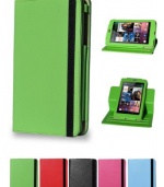 7 Inch Multi-Angles Google Nexus 7 Tablet Leather Protection Case by i-UniK (Lime Green) - Colors Available: Hot Pink, Red, Lime Green, Light Blue, Expresso Black