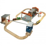 Thomas And Friends Wooden Railway Diesel Works Set With Percy