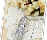 High Quality 8gb Crystal Lipstick Case Jewelry USB Flash Memory Drive Necklace
