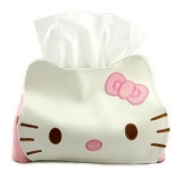 Hello Kitty Head Shaped Tissue Box Cover White Hello Kitty Head Shaped Tissue Box Cover White