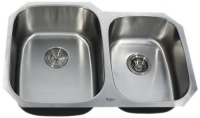Kraus KBU24 32-Inch Undermount 60/40 Double Bowl 16 gauge Kitchen Sink, Stainless Steel Kraus KBU24 32-Inch Undermount 60/40 Double Bowl 16 gauge Kitchen Sink, Stainless Steel