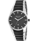 Kenneth Cole New York has slimmed down a classic timepiece design, adding a touch of gunmetal cool for extra impact. Kenneth Cole New York has slimmed down a classic timepiece design, adding a touch of gunmetal cool for extra impact.