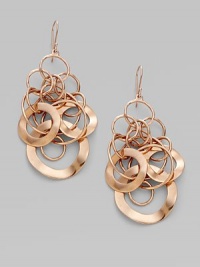 From the Lite Links Collection. A delightful cluster of links, large and small, smooth and wavy, creates a striking earring of sterling silver and 18k gold, warmly finished in 18k rose goldplating.18k gold and sterling silver with rose goldplating Drop, about 2½ Ear wire Made in USA From the Lite Links Collection. A delightful cluster of links, large and small, smooth and wavy, creates a striking earring of sterling silver and 18k gold, warmly finished in 18k rose goldplating.18k gold and sterling silver with rose goldplating Drop, about 2½ Ear wire Made in USA