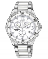 Fresh style with white-hot accents, by Citizen. Powered by Eco-Drive, harnessing natural and artificial light, never needing a battery. Fresh style with white-hot accents, by Citizen. Powered by Eco-Drive, harnessing natural and artificial light, never needing a battery.
