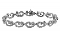Diamond Bracelet 3.96ct Round Brilliant Diamonds in 18 K White Gold Diamond Bracelet 3.96ct Round Brilliant Diamonds in 18 K White Gold