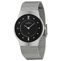 Skagen Men's O233LSSB1 Quartz Black Dial Stainless Steel Watch Skagen Men's O233LSSB1 Quartz Black Dial Stainless Steel Watch