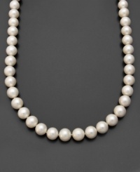 Add instant elegance to any outfit with this radiant white sea pearl (8-9.5 mm) and 14k gold necklace. Approximate length: 18 inches. Add instant elegance to any outfit with this radiant white sea pearl (8-9.5 mm) and 14k gold necklace. Approximate length: 18 inches.