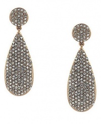 Vince Camuto Earrings, Gold-Tone Pave Crystal Drop Earrings Vince Camuto Earrings, Gold-Tone Pave Crystal Drop Earrings