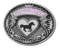 Buckle Rage Cowgirl Up Rodeo Belt Buckle - Western Design Cow Girl Metal Pink One Size Buckle Rage Cowgirl Up Rodeo Belt Buckle - Western Design Cow Girl Metal Pink One Size
