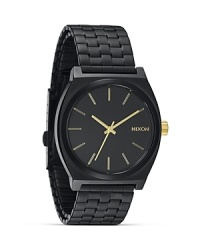 Stealthy and sleek. Nixon's matte black watch is a cool choice for those who like to fly under the radar. Stealthy and sleek. Nixon's matte black watch is a cool choice for those who like to fly under the radar.