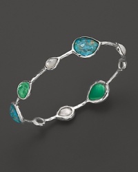 Ippolita Seafoam Wonderland Sterling Silver Open Teardrop Bangle in Seafoam Ippolita Seafoam Wonderland Sterling Silver Open Teardrop Bangle in Seafoam