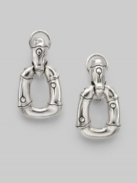 From the Bamboo Collection. Chunky doorknocker earrings display the distinctive look of bamboo with the unique Hardy touch. Sterling silver Drop, about 1¼ Width, about ¾ Post-and-hinge back Made in Bali From the Bamboo Collection. Chunky doorknocker earrings display the distinctive look of bamboo with the unique Hardy touch. Sterling silver Drop, about 1¼ Width, about ¾ Post-and-hinge back Made in Bali