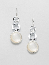 From the Scultura Collection. Wavy links in hammered sterling silver with a beautiful drop of mother-of-pearl. Mother-of-pearlSterling silverDrop, about 2Hook backImported From the Scultura Collection. Wavy links in hammered sterling silver with a beautiful drop of mother-of-pearl. Mother-of-pearlSterling silverDrop, about 2Hook backImported