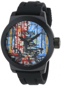 Kenneth Cole REACTION Men's RK1251 Street Collection Round Analog Custom Graphic Silicone Watch Kenneth Cole REACTION Men's RK1251 Street Collection Round Analog Custom Graphic Silicone Watch
