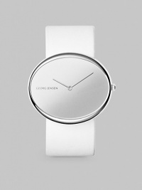 From the Viviana Collection. A minimalist case of stainless steel atop a rich calfskin strap.Quartz movement Water-resistant to 6 ATM Stainless steel case, 34mm (1.33) Silver mirror dial White calfskin strap, plus extra black calfskin strap Stainless steel pin buckle Made in Switzerland From the Viviana Collection. A minimalist case of stainless steel atop a rich calfskin strap.Quartz movement Water-resistant to 6 ATM Stainless steel case, 34mm (1.33) Silver mirror dial White calfskin strap, plus extra black calfskin strap Stainless steel pin buckle Made in Switzerland