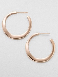 An elegant design in 18k gold and sterling silver with a warm 18k rose goldplating. 18k gold and sterling silver with 18k rose goldplatingLength, about 1.6Post backImported An elegant design in 18k gold and sterling silver with a warm 18k rose goldplating. 18k gold and sterling silver with 18k rose goldplatingLength, about 1.6Post backImported