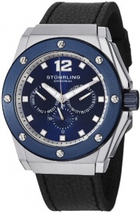 Stuhrling Original Men's 469.33156 Special Reserve Apocalypse Midnight Quartz Multi-Function Black Leather Strap Watch Stuhrling Original Men's 469.33156 Special Reserve Apocalypse Midnight Quartz Multi-Function Black Leather Strap Watch