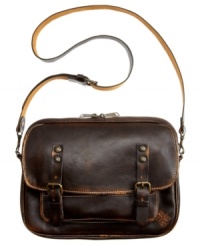Hipster-chic takes center stage with this cool crossbody from Patricia Nash. Exquisitely over-dyed and worked with heavy hand-crafted stitching, it's spacious interior stashes everything from e-reader to everyday essentials. Hipster-chic takes center stage with this cool crossbody from Patricia Nash. Exquisitely over-dyed and worked with heavy hand-crafted stitching, it's spacious interior stashes everything from e-reader to everyday essentials.