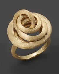 This richly gleaming 18K yellow gold ring is beautifully textured. From the Marco Bicego Jaipur Collection. This richly gleaming 18K yellow gold ring is beautifully textured. From the Marco Bicego Jaipur Collection.