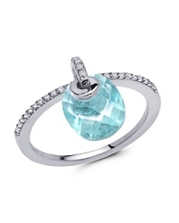 Check please. This crystal-encrusted ring from Crislu adds a hit of contemporary sparkle with a checkerboard-effect dangle. Check please. This crystal-encrusted ring from Crislu adds a hit of contemporary sparkle with a checkerboard-effect dangle.