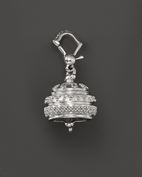 Inspired by Zen philosophy, this intricately detailed, polished finish sterling silver meditation bell from Paul Morelli jingles softly. Inspired by Zen philosophy, this intricately detailed, polished finish sterling silver meditation bell from Paul Morelli jingles softly.