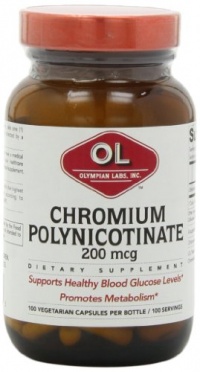 Olympian Labs Chromium Polynicotinate, Chromemate, 200mcg (Pack of 2) (Packaging May Vary) Olympian Labs Chromium Polynicotinate, Chromemate, 200mcg (Pack of 2) (Packaging May Vary)