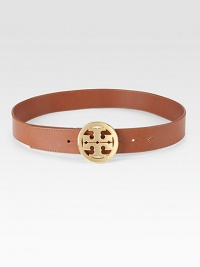 A classic design with goldtone signature hardware. LeatherZinc alloy signature buckleWidth, about ¾Made in USA A classic design with goldtone signature hardware. LeatherZinc alloy signature buckleWidth, about ¾Made in USA