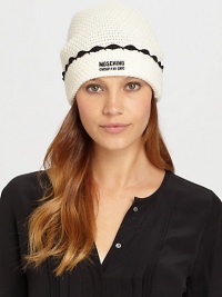 EXCLUSIVELY AT SAKS. Logo embroidery and contrast scalloped trim make this stylish, crocheted topper a chilly-weather must-have.Wool/rayon/nylon/cashmerePull-on styleDry cleanMade in Italy EXCLUSIVELY AT SAKS. Logo embroidery and contrast scalloped trim make this stylish, crocheted topper a chilly-weather must-have.Wool/rayon/nylon/cashmerePull-on styleDry cleanMade in Italy