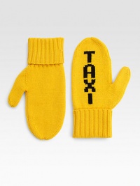 Snag that cab in these classic wool mittens stamped with the word taxi on the palm.Merino Wool7 longHand washImported