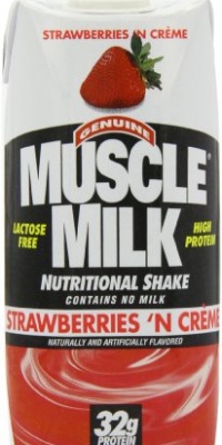 CytoSport Muscle Milk Ready-to-Drink Shake, Strawberries and Creme, 17 Ounce, Pack of 12 CytoSport Muscle Milk Ready-to-Drink Shake, Strawberries and Creme, 17 Ounce, Pack of 12