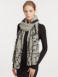 An ultra-soft, ultra-luxe cashmere design is adorned with a large tree print.Cashmere24 X 74Dry cleanImported An ultra-soft, ultra-luxe cashmere design is adorned with a large tree print.Cashmere24 X 74Dry cleanImported