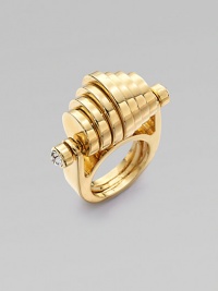 A unique style with graduated circles and rhinestone accents. BrassGlass stonesWidth, about ½Imported A unique style with graduated circles and rhinestone accents. BrassGlass stonesWidth, about ½Imported