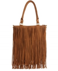 Steven Madden puts fashion on the fringe with this rock-chic tote that shimmies with every step you take. Steven Madden puts fashion on the fringe with this rock-chic tote that shimmies with every step you take.