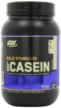 Optimum Nutrition 100% Casein Protein, Creamy Vanilla, 2 Pound