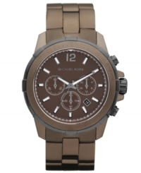 Dusky tones complete an intriguing chronograph timepiece from Michael Kors.