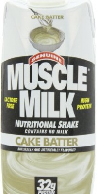 Cytosport Muscle Milk, Cake Batter,  17 Fluid Ounce (Pack of 12)
