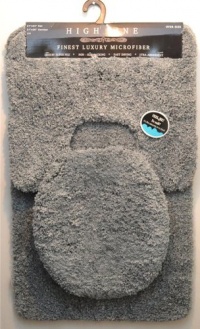 High Line 3pcs Gray Micro Fiber Plush High Quality Bath room Set High Line 3pcs Gray Micro Fiber Plush High Quality Bath room Set