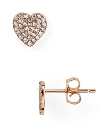 Sweeten up your style with this pair of 18-karat rose gold earrings from Crislu, accented by hand cut cubic zirconia stones.These little loves go a long way. Sweeten up your style with this pair of 18-karat rose gold earrings from Crislu, accented by hand cut cubic zirconia stones.These little loves go a long way.