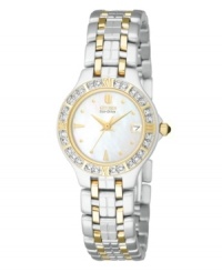 Sparkling diamond accents along the bezel are the ultimate in luxury: a fine watch from Citizen. Sparkling diamond accents along the bezel are the ultimate in luxury: a fine watch from Citizen.