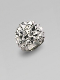 A bold stud-like texture in sterling silver with a dramatic black rhodium finish. Sterling silver and black rhodium Width, about 1 Imported A bold stud-like texture in sterling silver with a dramatic black rhodium finish. Sterling silver and black rhodium Width, about 1 Imported
