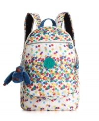 An adorable print and cute monkey keychain dress up this fun-loving everyday essential from Kipling. A perfectly portable backpack design with padded shoulder straps for max comfort. A roomy exterior pocket provides an ultra convenient touch. An adorable print and cute monkey keychain dress up this fun-loving everyday essential from Kipling. A perfectly portable backpack design with padded shoulder straps for max comfort. A roomy exterior pocket provides an ultra convenient touch.