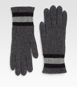 Luxurious cashmere gloves with signature web cuff detail.CashmereDry cleanMade in Italy