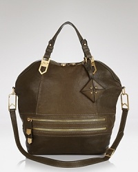 This leather ALLIBELLE convertible tote gives you options, with a dual function design and simple details that will carry on this season and next. This leather ALLIBELLE convertible tote gives you options, with a dual function design and simple details that will carry on this season and next.